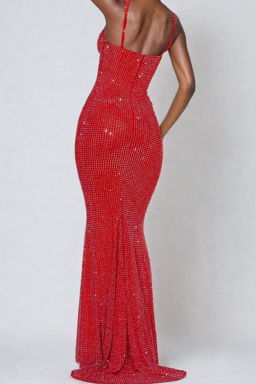 CAISSIE RED - ROBE LONGUE DE SOIREE SIRENE