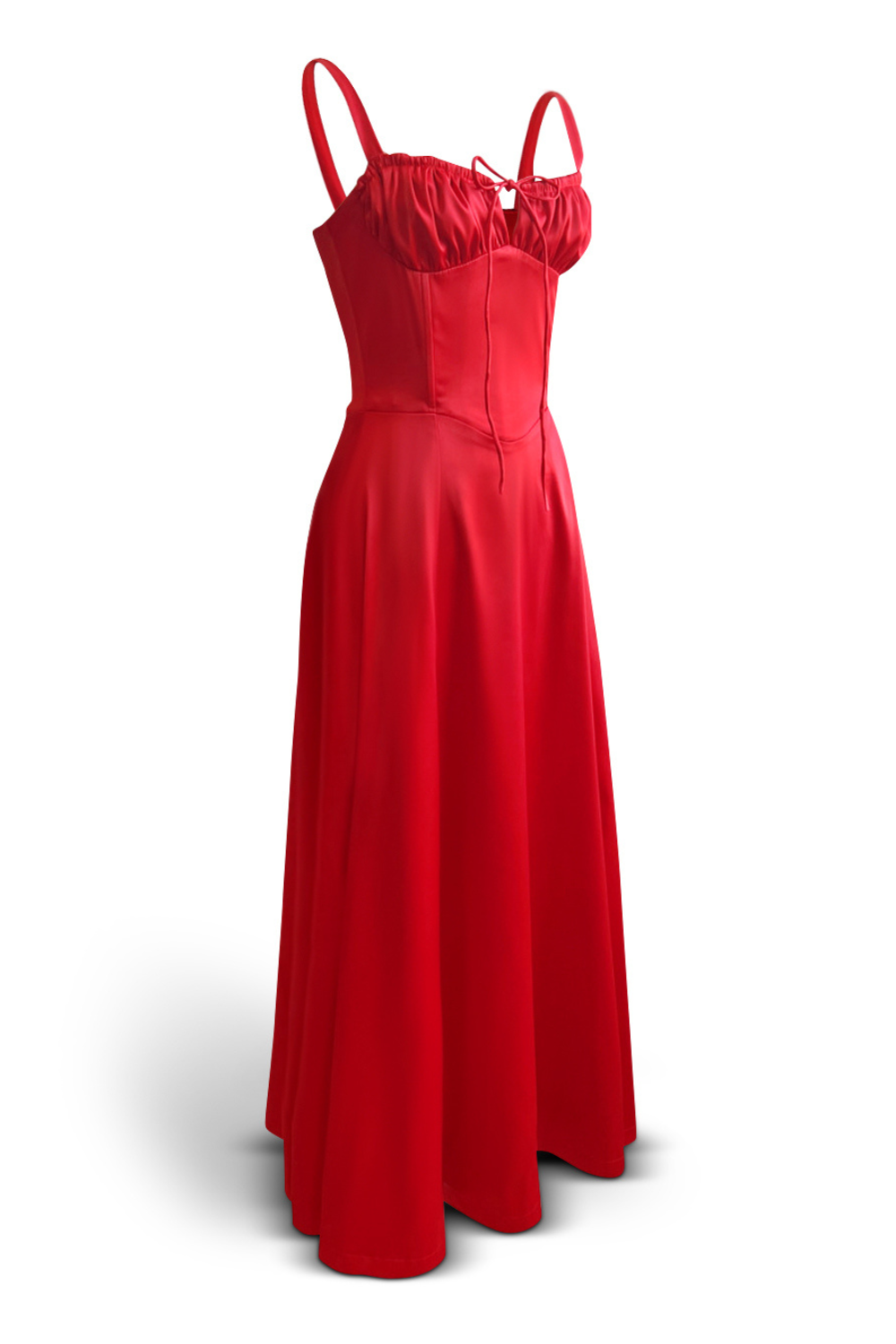 VALENTINA - SATIN STRAPLESS DRESS