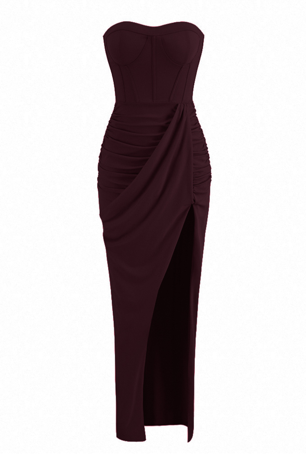 RAINA - ROBE LONGUE A CORSET AVEC FENTE