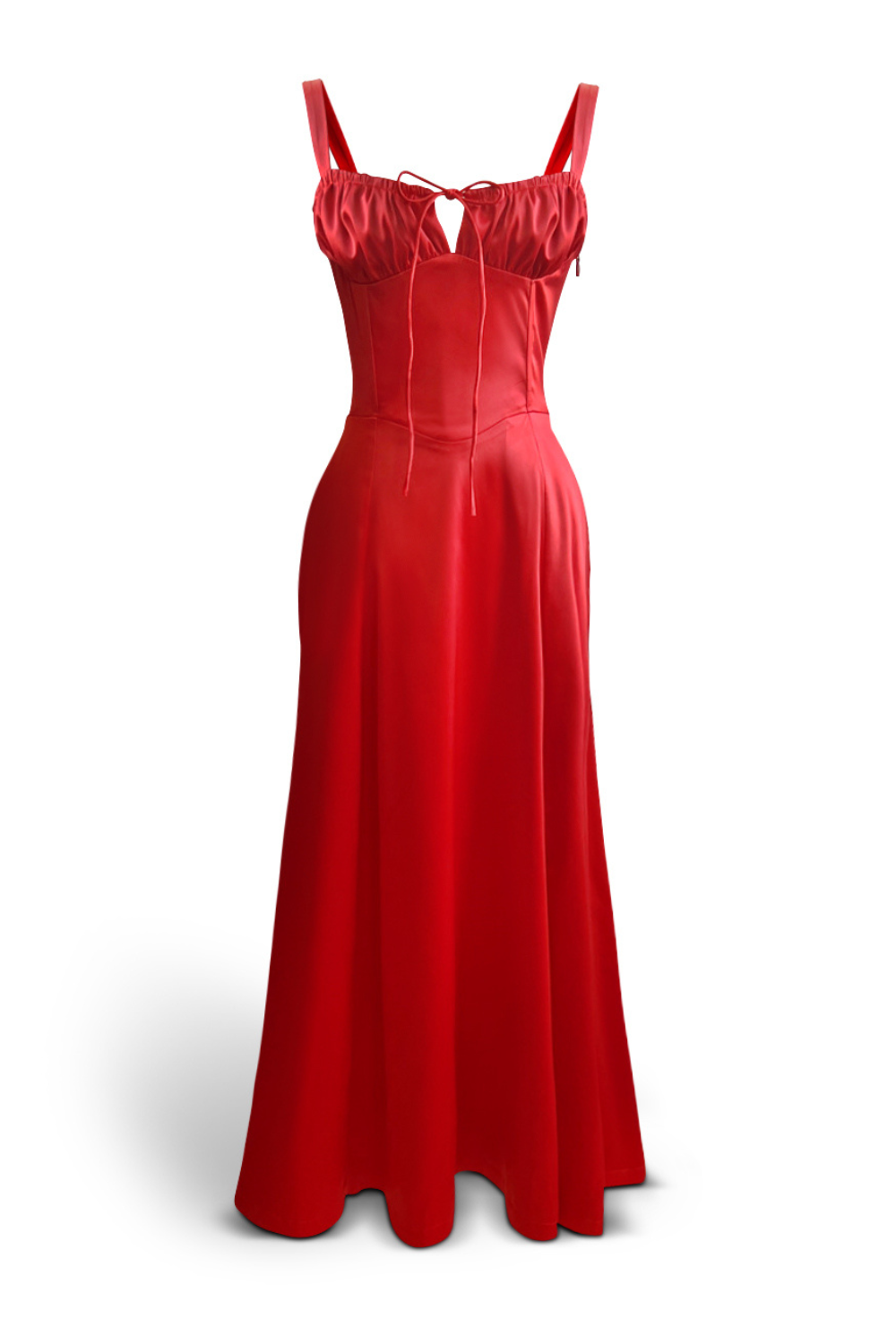 VALENTINA - SATIN STRAPLESS DRESS