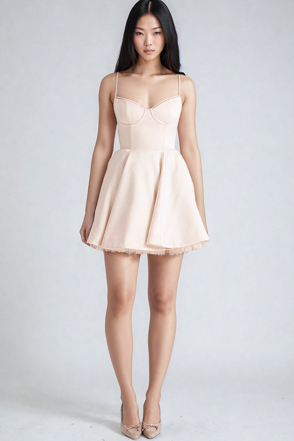 mini robe bustier evasee