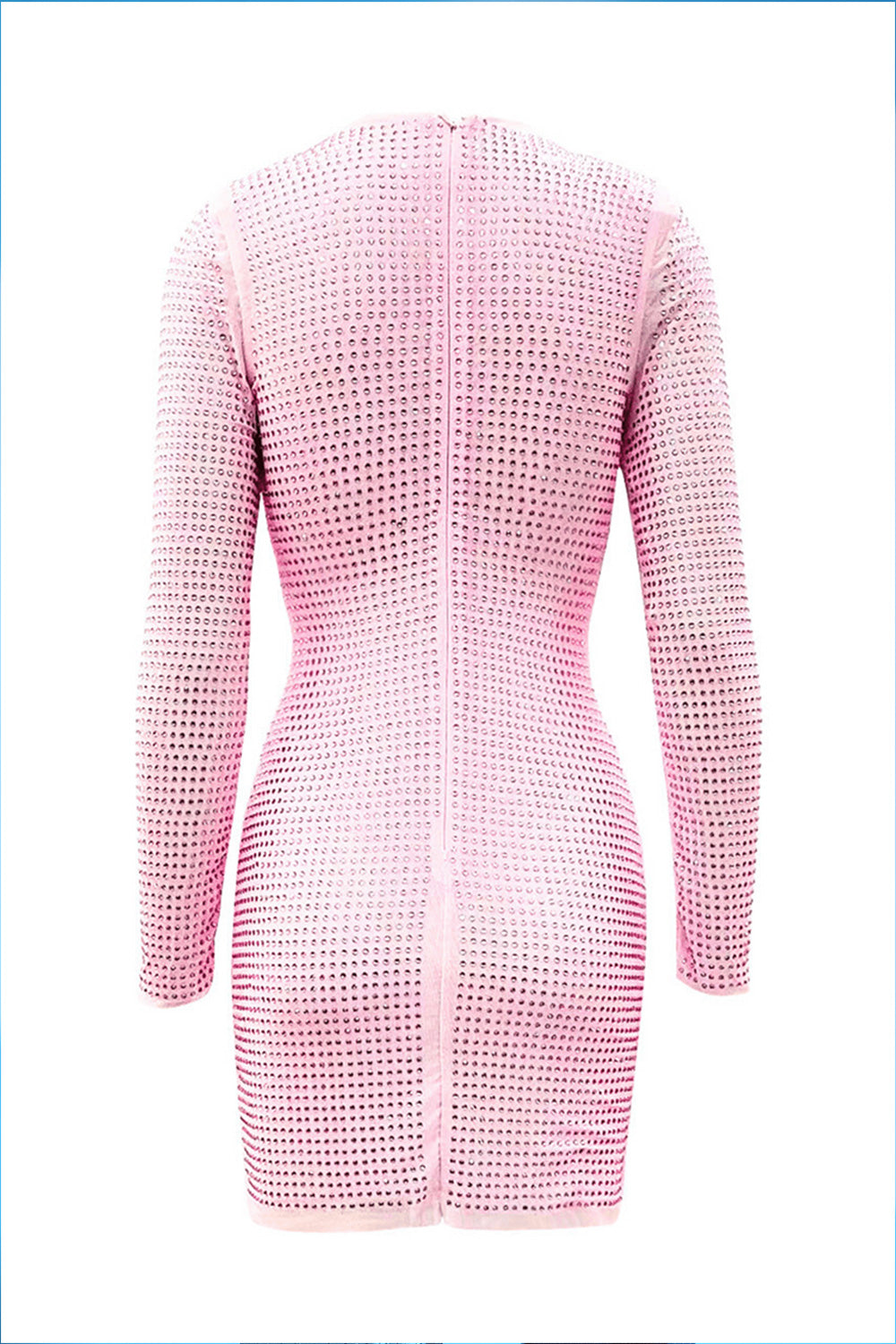 SHORT DRESS WITH PINK STRASS - DRESS ON HEELS