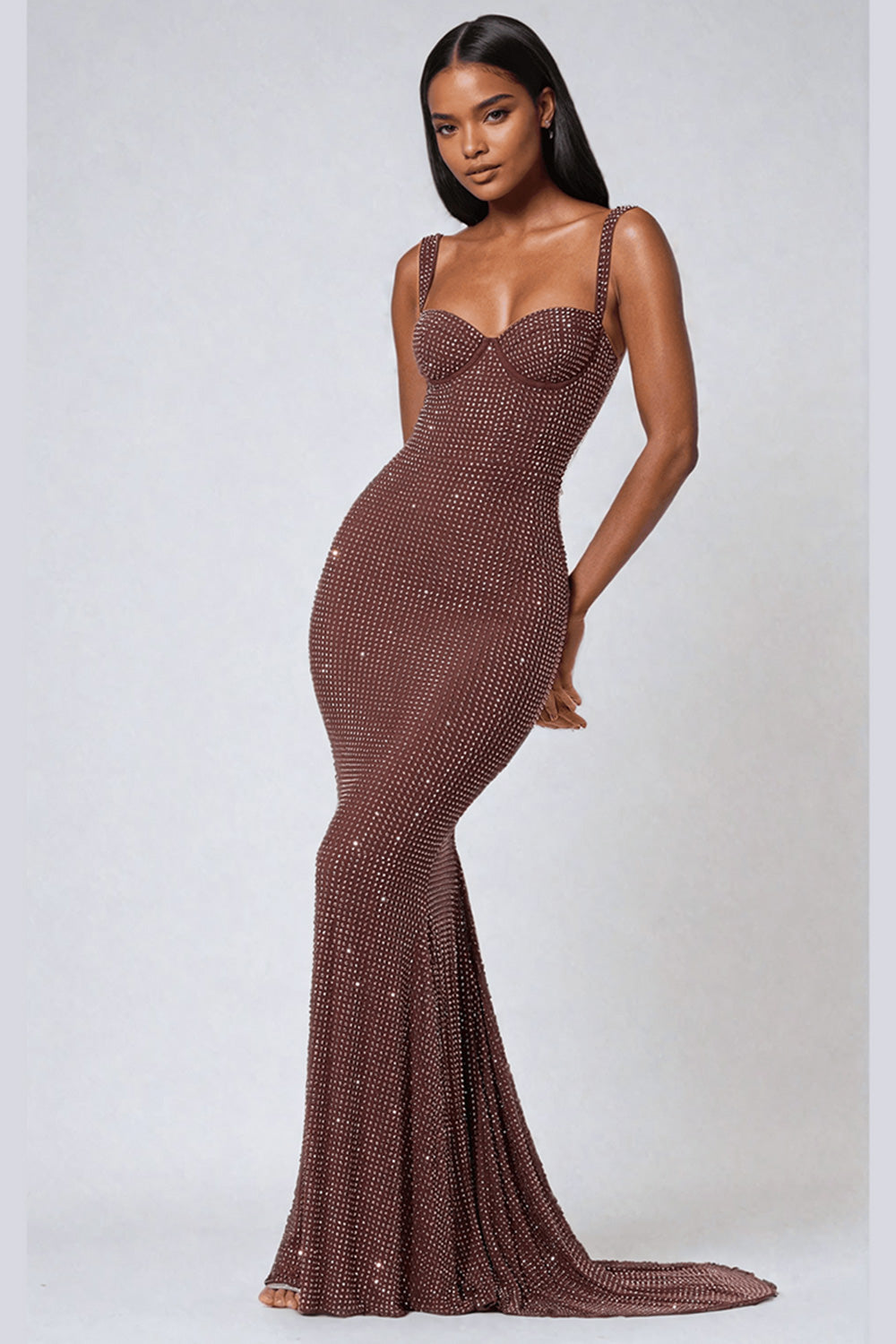 ROBE LONGUE DE SOIREE SIRENE SCINTILLANTE - DRESS ON HEELS